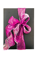 Image showing Purple gift bow