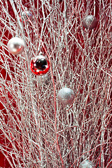 Image showing Silver Christmas decor