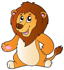 Image showing Cartoon standing lion