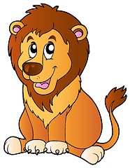 Image showing Cartoon sitting lion