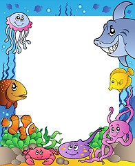 Image showing Frame with sea fishes 1