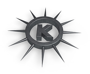 Image showing spiky letter k