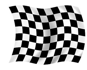 Image showing waving checkered flag