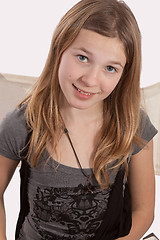 Image showing Blond girl portrait