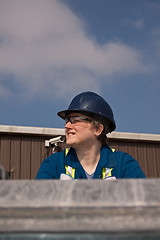 Image showing Female Construction worker