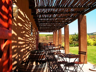Image showing patio at vineyard
