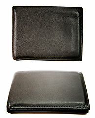 Image showing Black leather wallet 