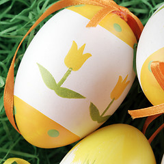 Image showing Painted easter eggs 