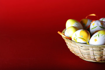 Image showing Painted easter eggs 