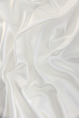 Image showing Smooth elegant white silk as background 