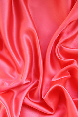 Image showing Smooth Red Silk as background 