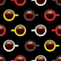 Image showing Coffee cup seamless background