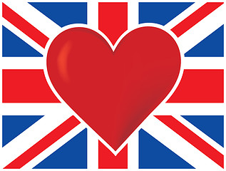 Image showing Heart British Flag