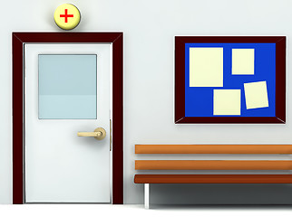 Image showing 3d of an entrance of doctors room