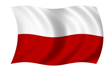 Image showing waving flag of poland