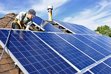 Image showing Solar panel installation