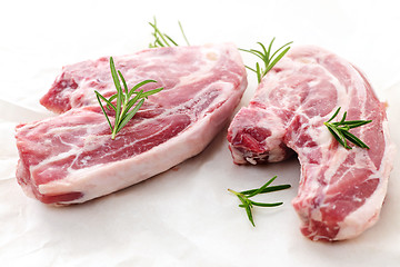 Image showing Raw lamb chops