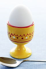 Image showing Boiled egg in cup