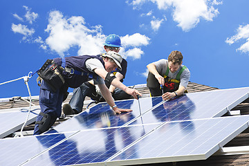 Image showing Solar panel installation