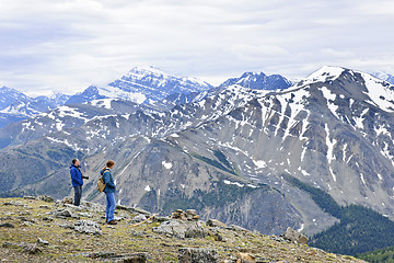 Image showing Hikers in mountains