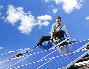 Image showing Solar panel installation