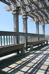 Image showing Boardwalk by the Sea