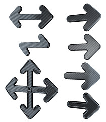 Image showing Carbon fiber arrows collection isolated