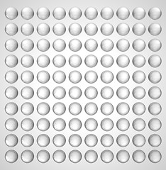 Image showing Transparent spheres or beads over grey