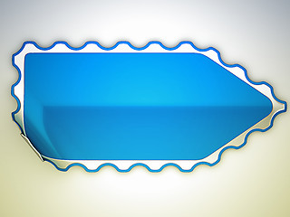 Image showing Jagged Blue bent sticker or label