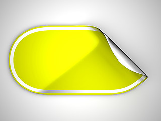 Image showing Rounded Yellow hamous sticker or label