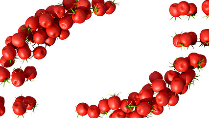 Image showing Red Tomatoe Cherry flows isolated