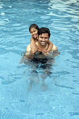 Image showing swimming