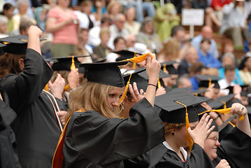 Image showing Graduating