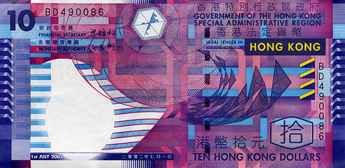 Image showing ten hong kong dollar