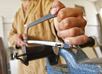 Image showing carpenter at work