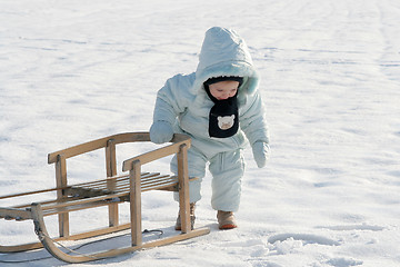 Image showing Pushing my sled