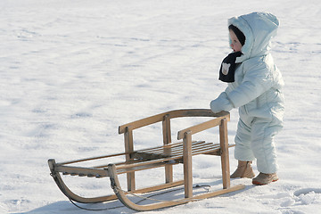 Image showing Pushing my sled