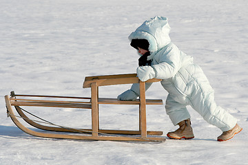 Image showing Pushing my sled