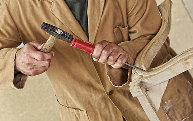 Image showing carpenter at work