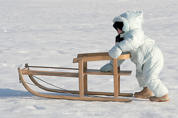 Image showing Pushing my sled