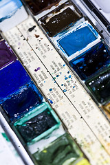 Image showing color paint closeup