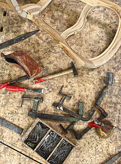 Image showing vintage carpenter tools