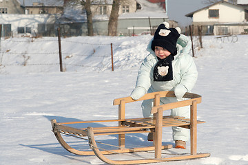 Image showing Pushing my sled