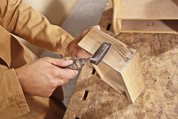 Image showing carpenter at work