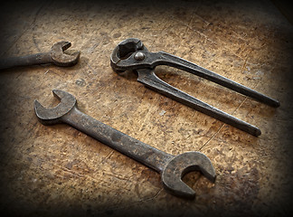 Image showing vintage carpenter tools