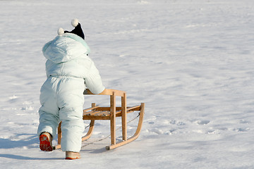 Image showing Pushing my sled