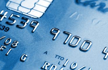 Image showing blue credit card