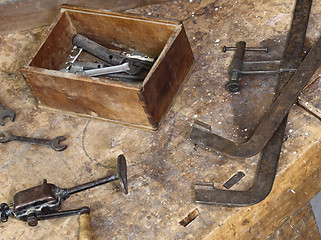 Image showing vintage carpenter tools