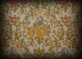 Image showing vintage floral wallpaper