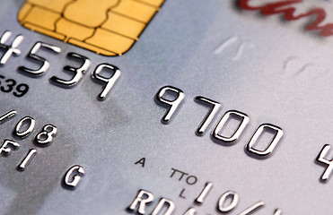 Image showing detail of credit card